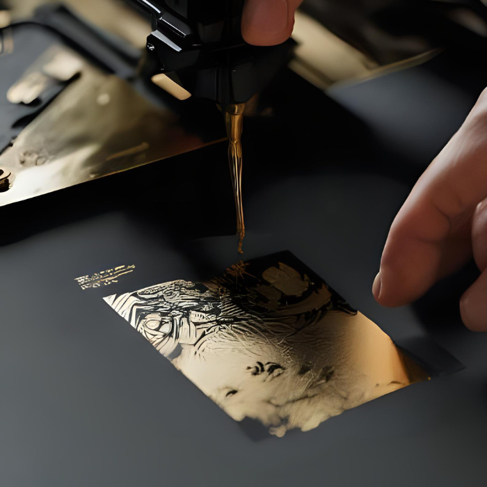 Façonnage dorure carte de vœux